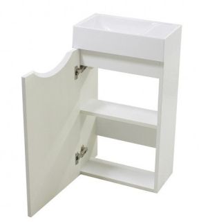 Подвесная тумба под раковину Эстет Mini ФР-00002525 40см белый